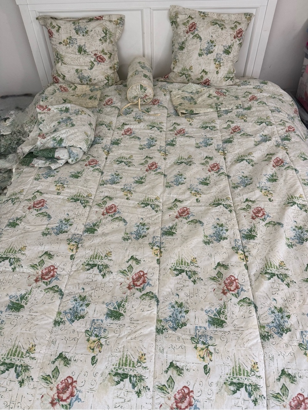 Vintage Sheridan Australia Reversible King Comforter Bedding Set – Floral Garden